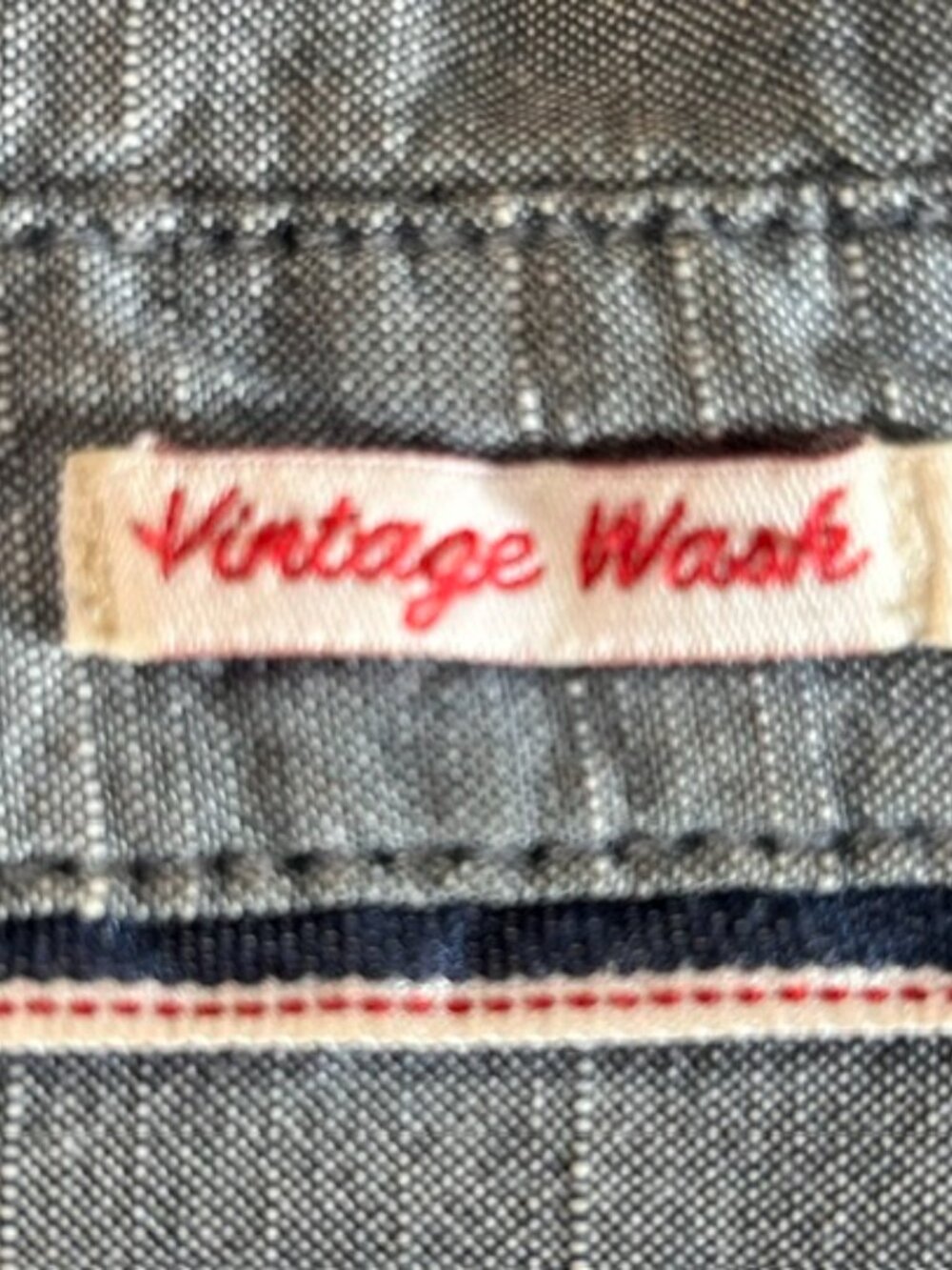 Wrangler Button Down Shirt Mens Sz Med Blue Vintage Wash Long Sleeve Pockets - Picture 4 of 9